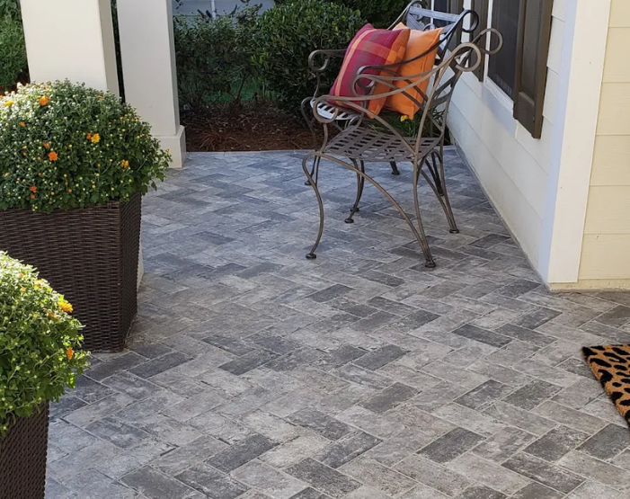 Tile flooring installed on a front porch/patio in Nashville