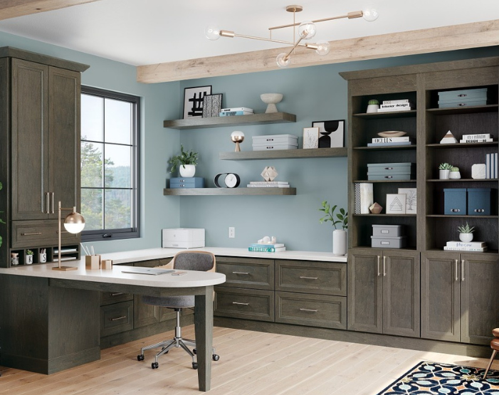 Custom cabinetry in a home office